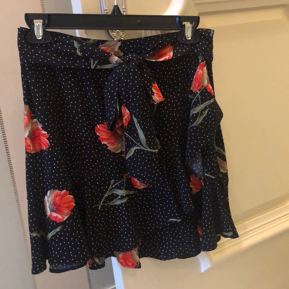 TopShop ruffle polka dot skirt